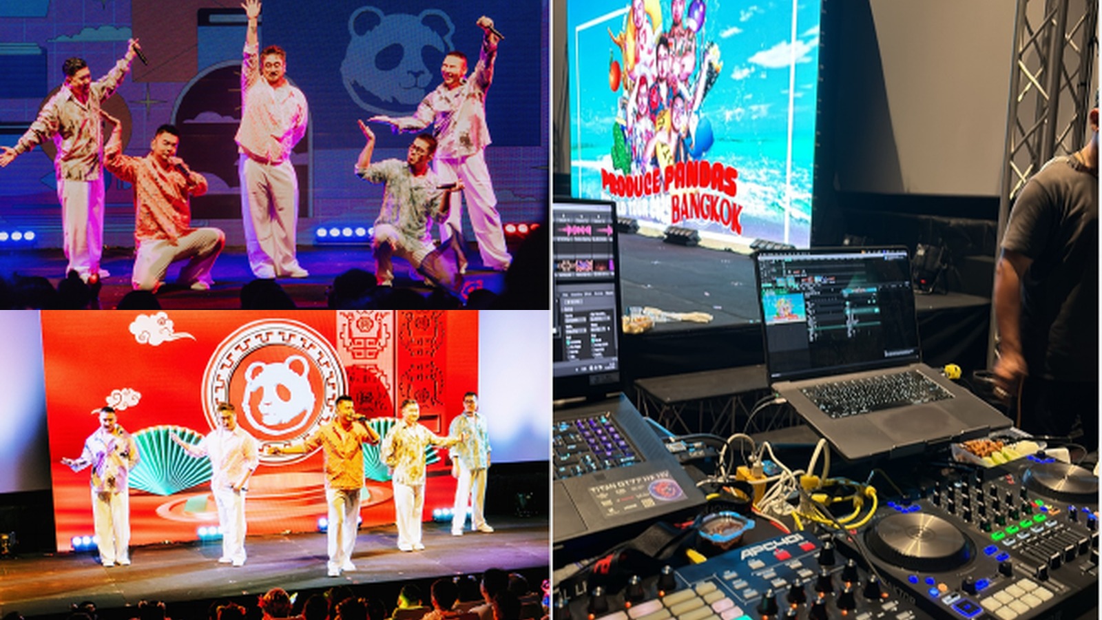 เวที Produce Pandas World Tour จอกราฟิก และอุปกรณ์ควบคุมการแสดง